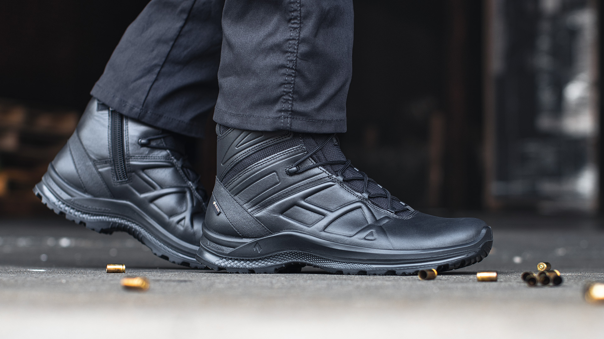 Black Eagle Tactical 2.0 GTX | Mid Black Boots with Side Zipper